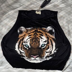 Black Tiger Graphic Muscle Tee